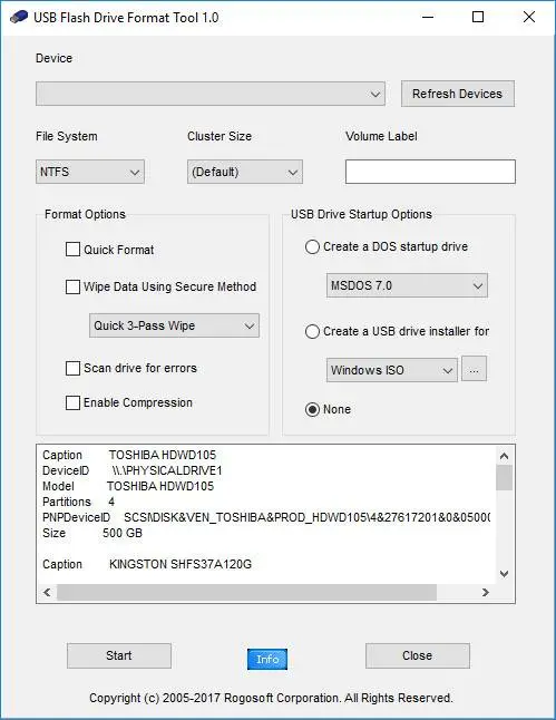 usb memory format tool windows 10