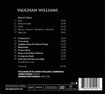 Choir of St. John’s College, Cambridge & Andrew Nethsingha - Vaughan Williams: Mass in G minor (2018)