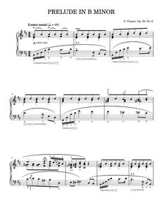 Prelude In B Minor, Op. 28, No. 6 - Frederic Chopin (Piano Solo)