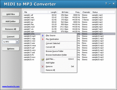 HooTech MIDI to MP3 Converter 3.3.927