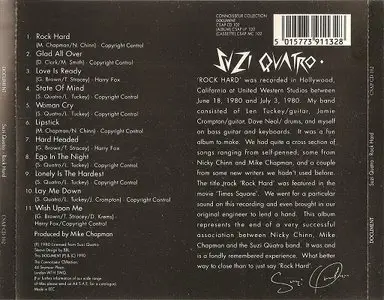 Suzi Quatro - Rock Hard (1980) [1990, UK 1st Press  - Document CSAP CD 102]