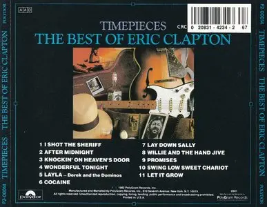 Eric Clapton - Timepieces: The Best Of Eric Clapton (1982) {1992, Reissue}
