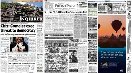 Philippine Daily Inquirer – January 11, 2016
