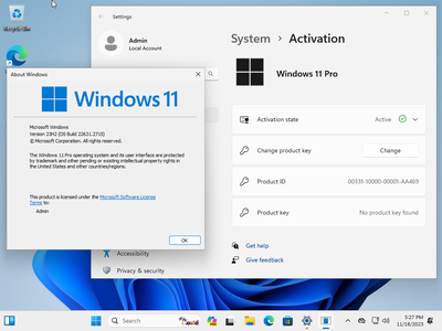 Windows 11 Pro 23H2 Build 22631.2715 (No TPM Required) With Office 2021 Pro Plus Multilingual Preactivated November 2023