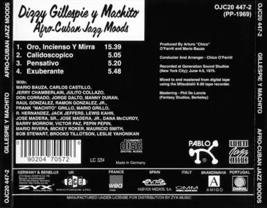 Dizzy Gillespie y Machito - Afro-Cuban Jazz Moods (1975, CD 1994)