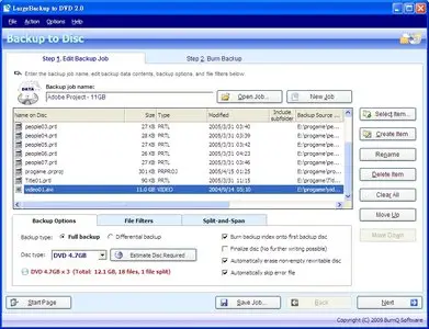 LargeBackup to DVD v2.0 Build 09.013