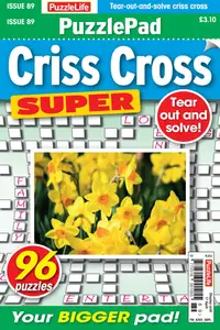 PuzzleLife PuzzlePad Criss Cross Super - March 2025