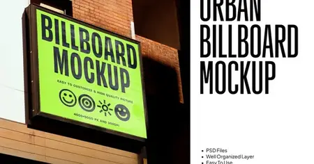 Urban City Billboard Mockup - KRV FUPLQPX