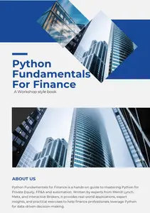 Python Fundamentals For Finance: A Workshop Approach