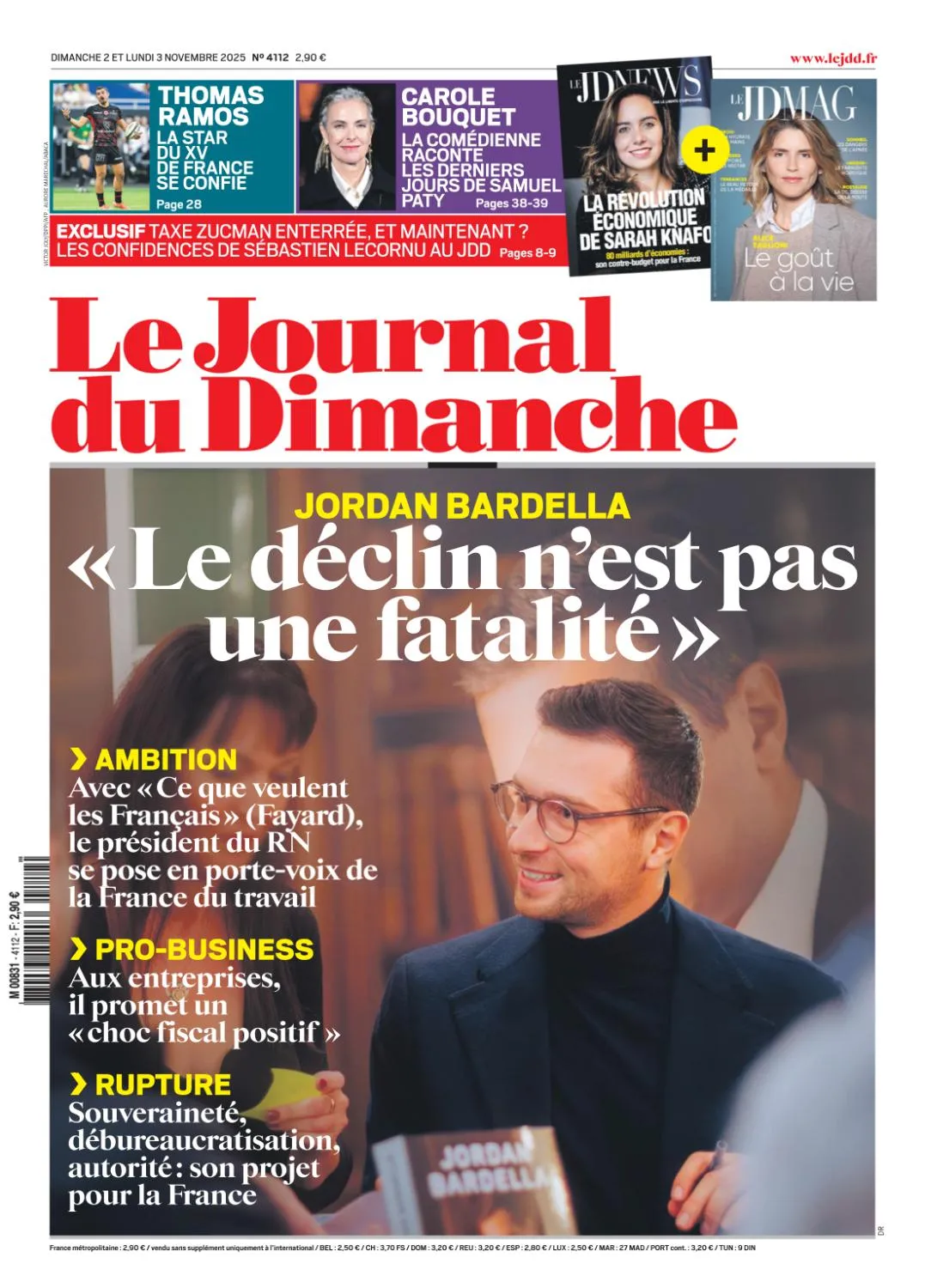 Le Journal du dimanche N.4112 - 3 Novembre 2025