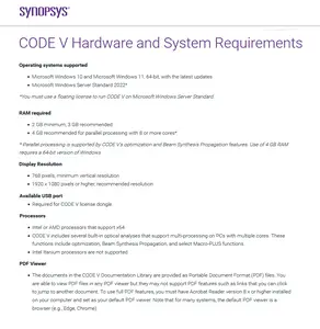 Synopsys CODE V 2024.03