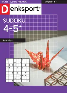 Denksport Sudoku 4-5 premium - 24 Oktober 2024