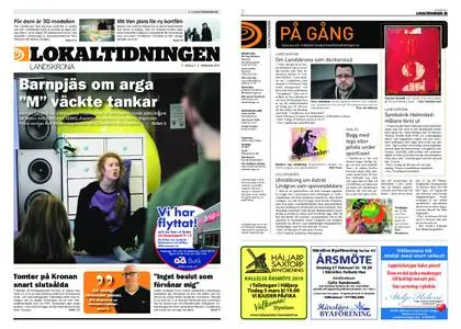 Lokaltidningen Landskrona – 16 februari 2019