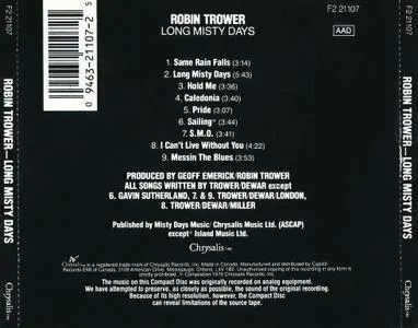 Robin Trower - Long Misty Days (1976) {Reissue}