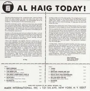 Al Haig - Al Haig Today! (1965) {Mint Records Japan Mini LP XQAM-1635 rel 2014}