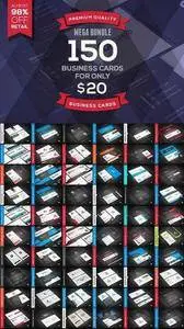 CreativeMarket - 150 Mega Business Cards Bundle