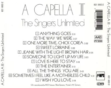 The Singers Unlimited – A Capella III (1979) (MPS)