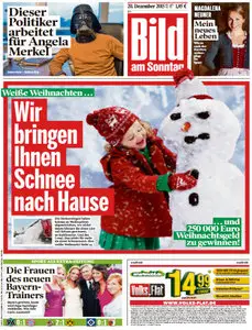 Bild Zeitung vom 20 Dezember 2015
