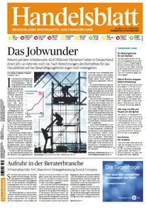 Das Handelsblatt vom 31 Oktober 2013