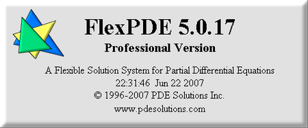FlexPDE Professional 3D ver.5.0.17