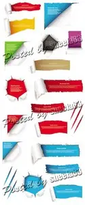 Color Torn Paper Vector