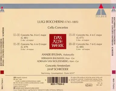Anner Bylsma, Jaap Schröder, Concerto Amsterdam - Luigi Boccherini: Cello Concertos (1993)