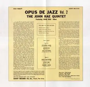 John Rae - Opus De Jazz, Vol 2 (1960) {Savoy Japan SV-0179 rel 1992}