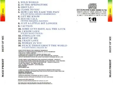 Maxi Priest - Best Of Me (1991) [Japan]