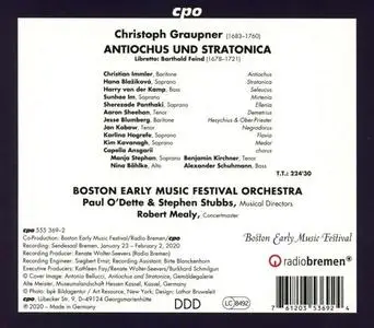 Paul O'Dette, Stephen Stubbs, Boston Early Music Festival Orchestra - Christoph Graupner: Antiochus und Stratonica (2020)