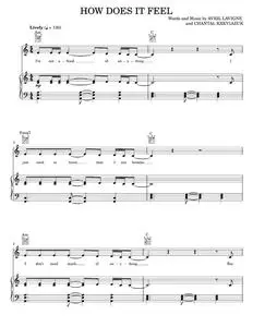 How does it feel - Avril Lavigne (Piano-Vocal-Guitar)