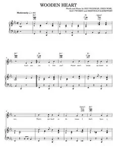 Wooden Heart - Elvis Presley, Joe Dowell (Piano-Vocal-Guitar)