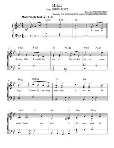 Bill - Jerome Kern (Easy Piano)