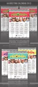 GraphicRiver Greeting A4 Calendar