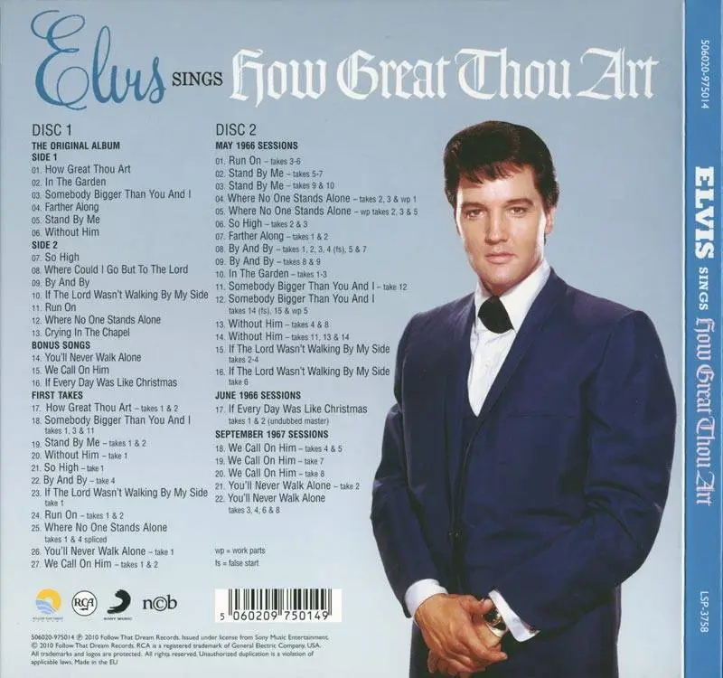 elvis presley how great thou art free download