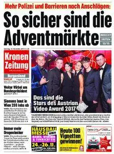 Kronen Zeitung Burgenland - 18. November 2017