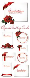 Elegant Greeting Cards Vector