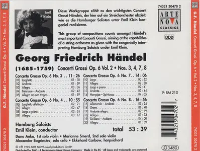 Handel - Hamburg Soloists - Concerti Grossi Op. 6 Vol. 2 (1995)
