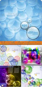 Colored bubbles abstract background vector