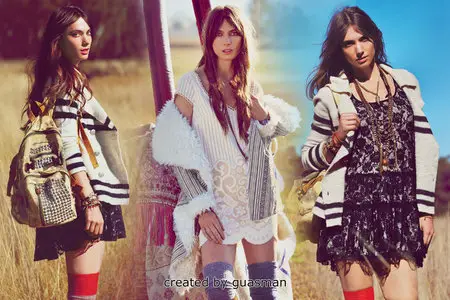 Jessica Miller - Free People August 2012 catalog