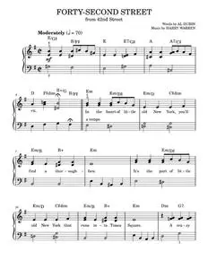 Forty-Second Street - Harry Warren (Easy Piano)