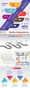 Vectors - Timeline Infographics 56