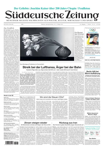 Sueddeutsche Zeitung vom 20.02.2010
