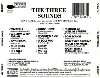The Three Sounds – Introducing The Three Sounds (1958)(Blue Note USA Pressing)(CDP 746531 2)