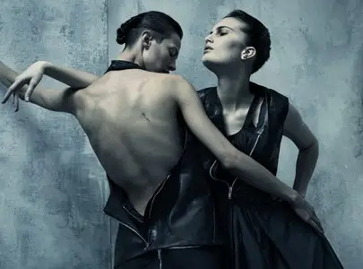 Alla Kostromiceva & Aymeline Valade by Josh Olins for i-D Magazine Spring 2011