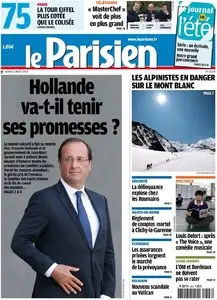 Le Parisien & Cahier Paris du Jeudi 23 Aout 2012