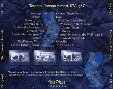 Pink Floyd - Collection Tours: Live Concerts' Bootlegs Part1 (1987)