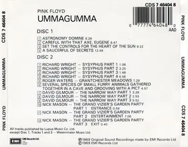 Pink Floyd - Ummagumma (1969) [EMI CDS 7 46404 8, 1st UK issue] Re-up