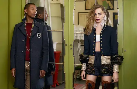 Cara Delevingne feat. Pharrell Williams - Karl Lagerfeld photoshoot for Chanel 2015