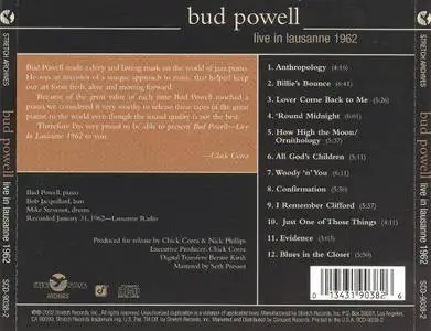 Bud Powell - Live in Lausanne 1962 (2002)