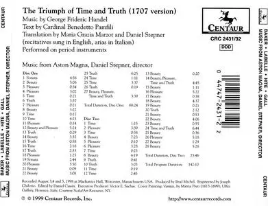Daniel Stepner, Music from Aston Magna - George Frideric Handel: The Triumph of Time and Truth (1707 version) (1999)